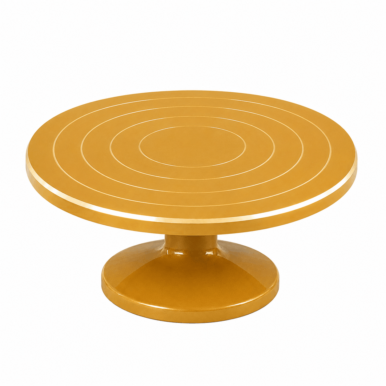 28cm Golden Cake Decorating Turntable Stand with Smooth 360 Degree Rotation