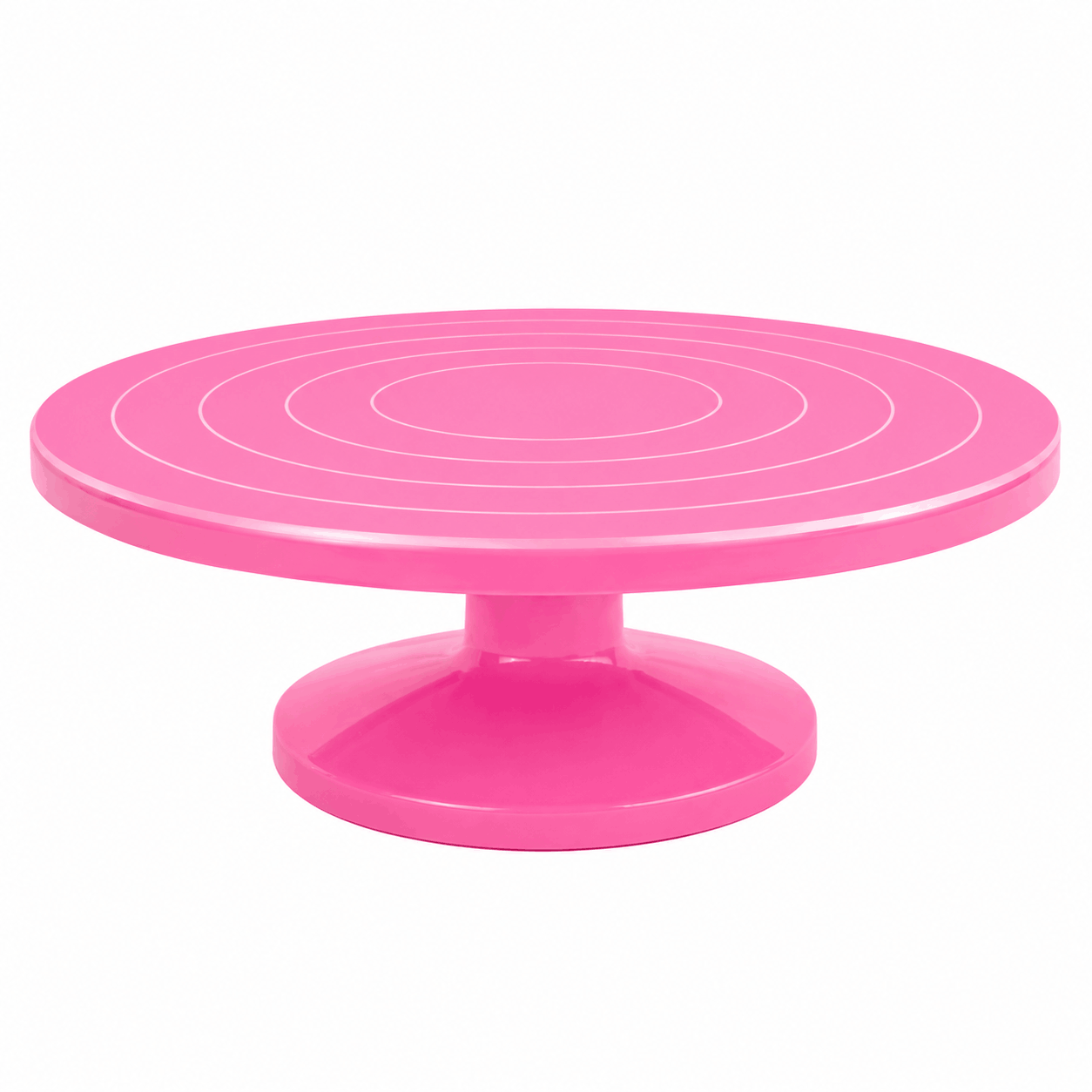 30cm pink Cake Decorating Turntable Stand with Smooth 360 Degree Rotation