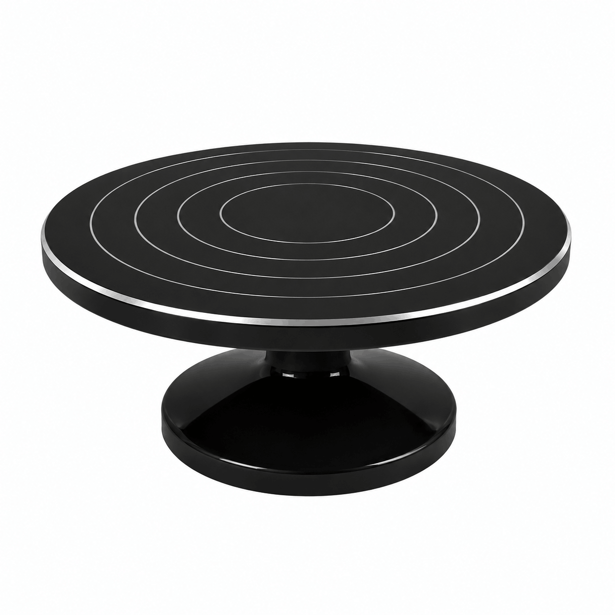 28cm black Cake Decorating Turntable Stand with Smooth 360 Degree Rotation