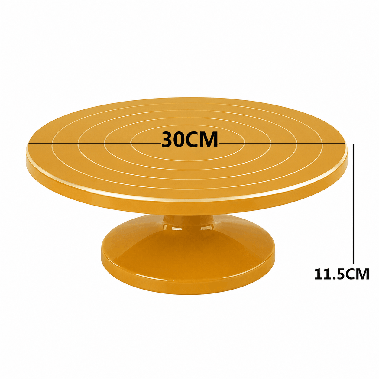 30cm golden Cake Decorating Turntable Stand with Smooth 360 Degree Rotation