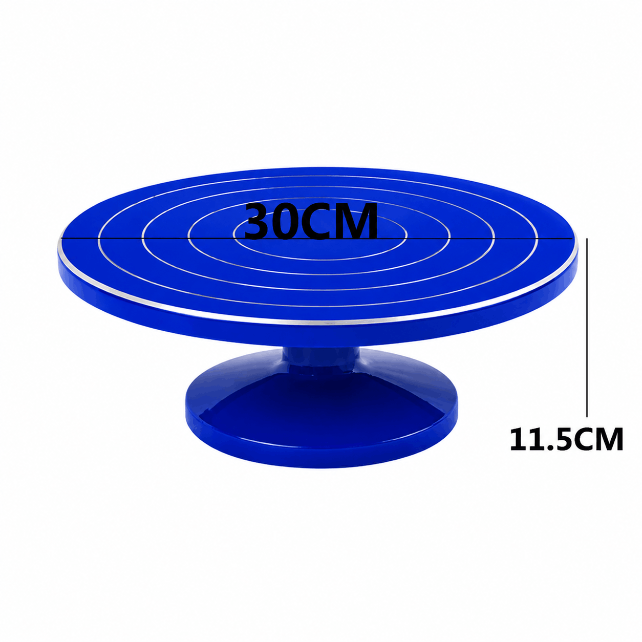 30cm dark blur Cake Decorating Turntable Stand with Smooth 360 Degree Rotation