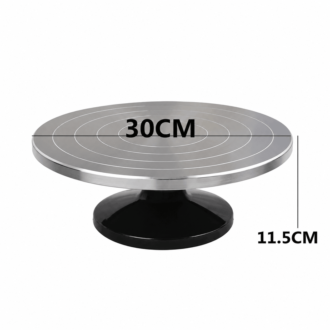 30cm chrome Cake Decorating Turntable Stand with Smooth 360 Degree Rotation