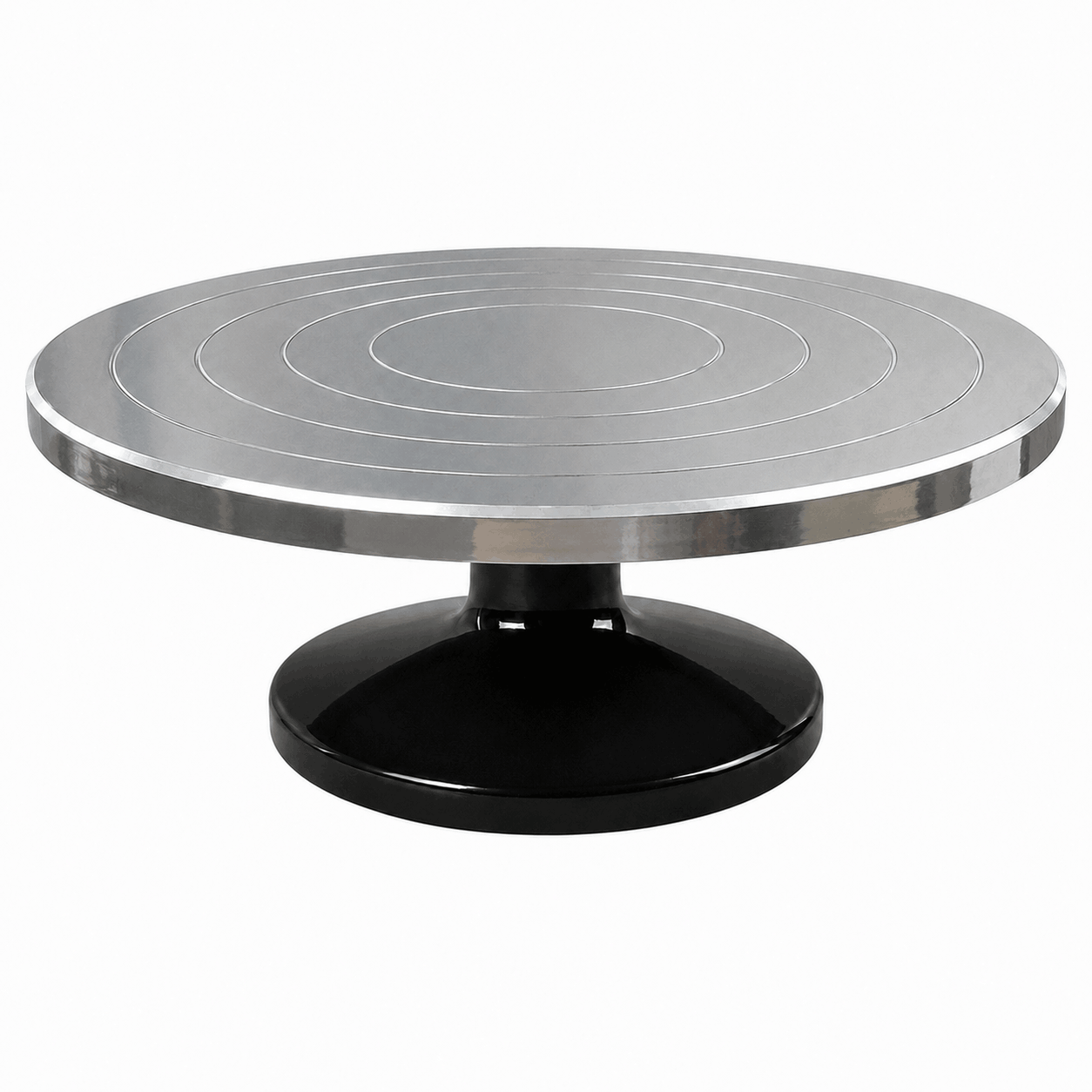 28cm Chrome Cake Decorating Turntable Stand with Smooth 360 Degree Rotation